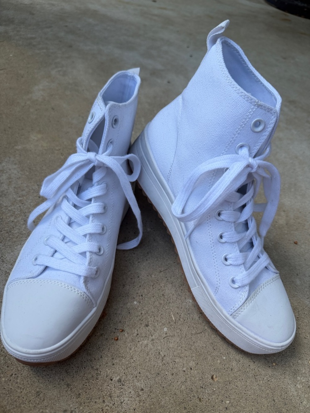 wild fable White High-Top Canvas Sneakers